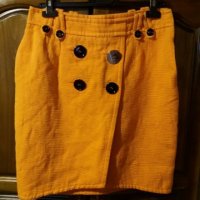 Дам.пола-"YVES SAINT LAURENT"-/памук/,цвят-оранжев. Закупена от Италия., снимка 4 - Поли - 23677247