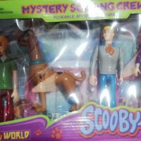 5 бр Скуби Ду Scooby Doo пластмасови големи фигурки играчки със звук за игра и украса торта, снимка 1 - Фигурки - 26183773