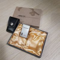 Уникален комплект - газова запалка Jobon + кожен калъв / чисто нова с кутия, снимка 5 - Запалки - 23708241