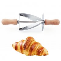 Ролер уред нож за бързо рязане на триъгълници за кроасани тесто тип точилка сладкарство кифлички, снимка 1 - Аксесоари за кухня - 20781002