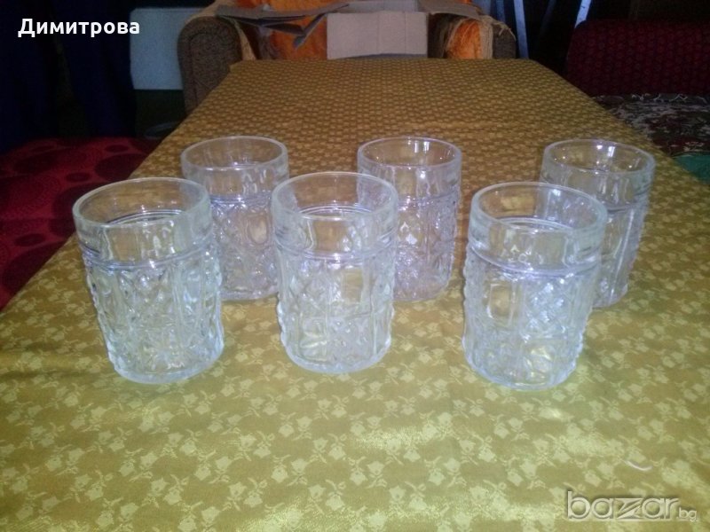 Релефни чаши за безалкохолно /вино/ кристал, снимка 1