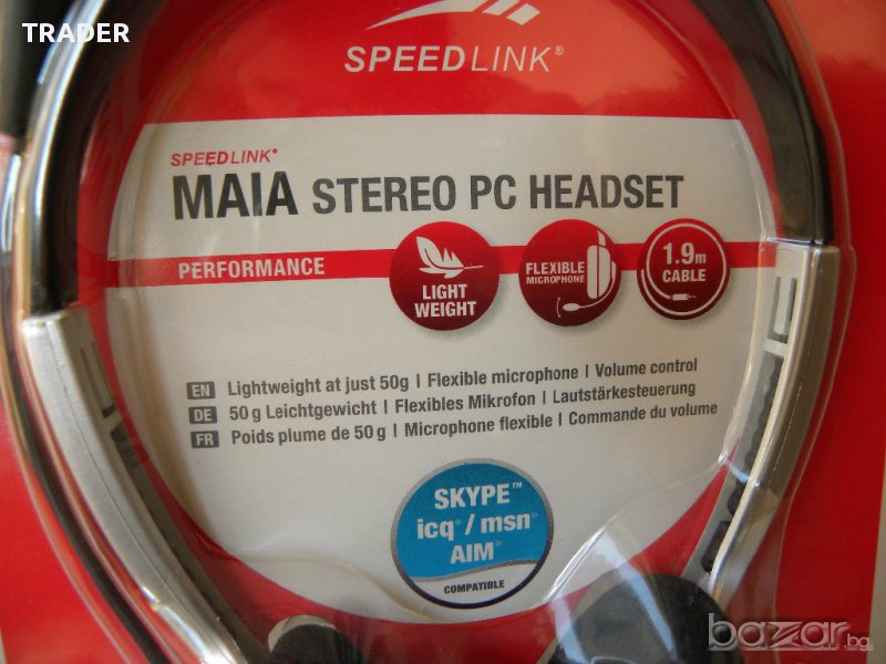 Speedlink MAIA мултимедия слушалки с микрофон за компютър, снимка 1