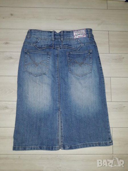 Синя дънчена пола с цепка марка Gallop , снимка 1