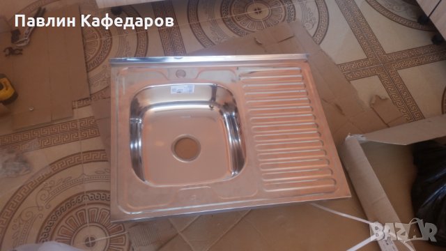 Нова кухненска мивка с борд 80х60 сантиметра инокс., снимка 3 - Кухни - 22829783