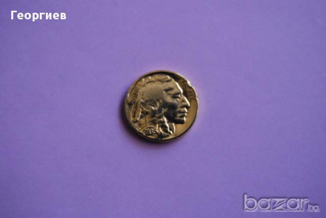 5 цента САЩ 1936 ПОЗЛАТЕНИ Бъфало, снимка 5 - Нумизматика и бонистика - 10860304