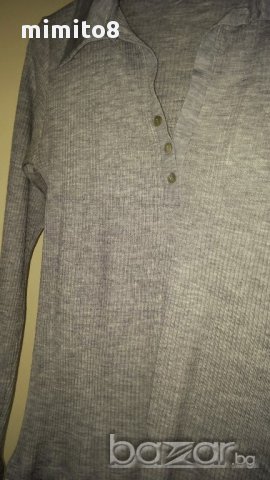 сива блуза яка, снимка 1 - Ризи - 13074315