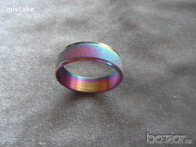 цветен стоманен пръстен, снимка 5 - Пръстени - 18699040