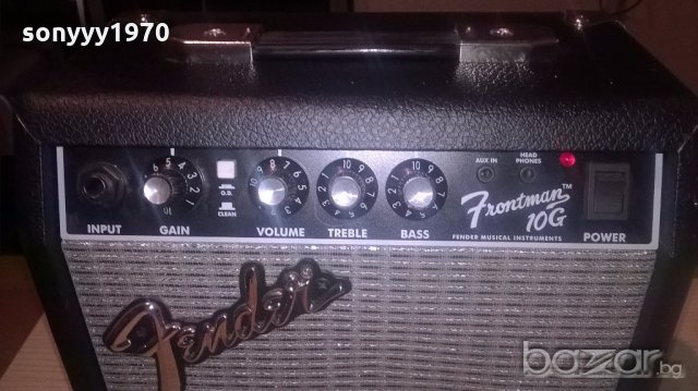 fender frontman 10g-китарно кубе-28х26х15см-внос англия, снимка 10 - Тонколони - 18814435
