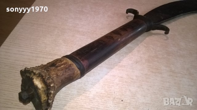 антика-меч/ятаган/кукри/-ретро колекция-внос от швеция-72см, снимка 9 - Колекции - 25235639