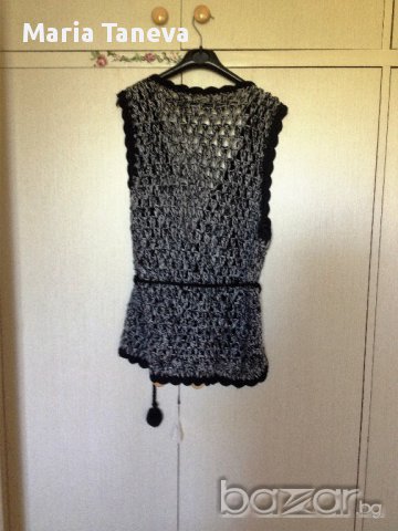Дамска жилетка без ръкав, плетена, снимка 2 - Жилетки - 15866996