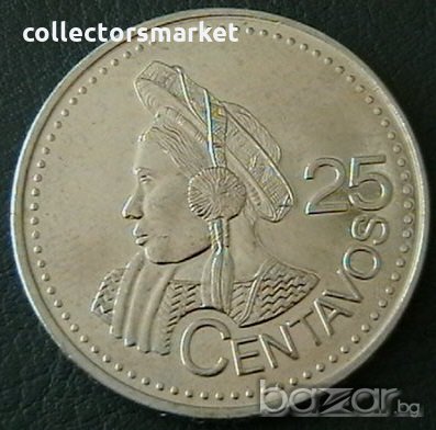 25 центаво 2000, Гватемала