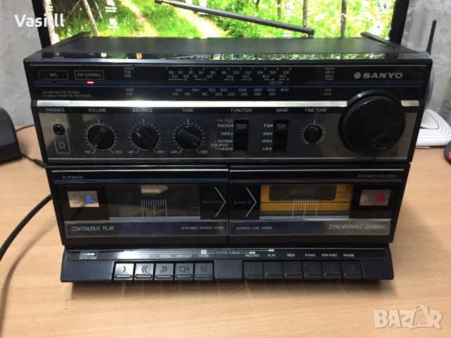 Двукасетъчен Радио Касетофон SANYO MW170L *1985 г-Япония, снимка 1