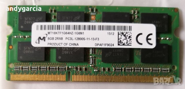  1 по 8гб DDR3L 1600mhz .Micron, pc 12800, sodimm, рам памет за лаптоп 