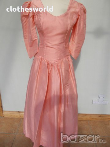 Бална рокля във викториански стил в коралов цвят, снимка 15 - Рокли - 11690435