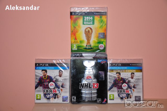 Нови игри.fifa 14 world Cup Brazil,фифа 14,nhl 13 Steelbook Stanley Cup Edition (хокей) ps3