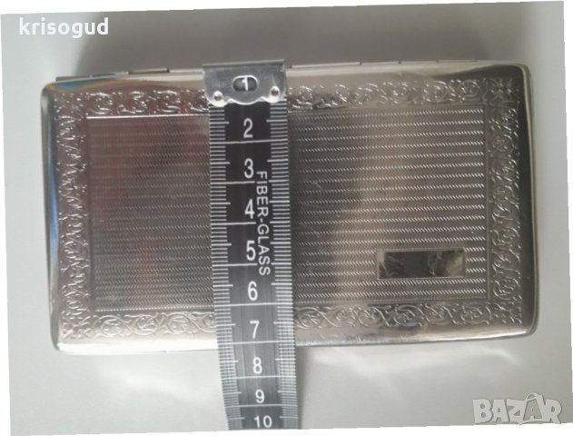 Стилна сребриста табакера с красиви арабски орнаменти / 100 мм. циг. , снимка 4 - Табакери - 25750356