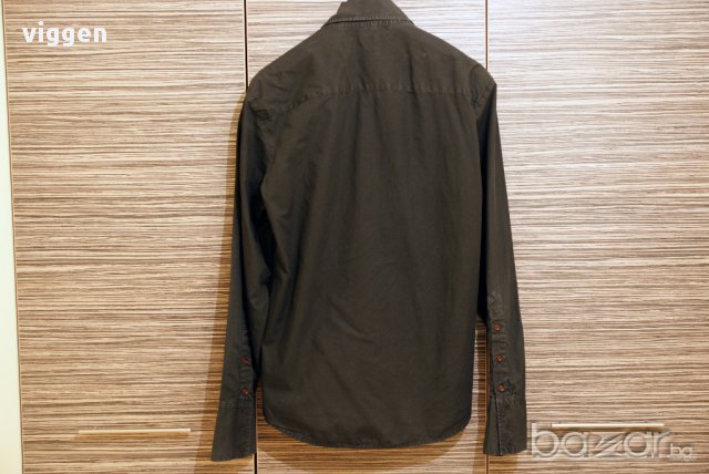 Sixty (Energie) мъжка риза с апликации от метал. Размер М. Цвят черен. Уникат! G-Star Replay Boss, снимка 3 - Ризи - 11717772