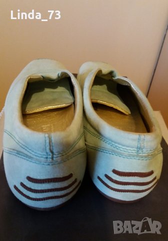 Дам.обувки-"HOGAN"-/ест.велур/-№38 1/2-цвят-мента. Закупени от Италия., снимка 3 - Дамски ежедневни обувки - 22385545
