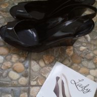 Черни силиконови обувки на платформа италиански  Kartell, снимка 12 - Сандали - 18005255