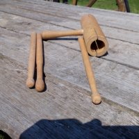 Стар дървен музикален инструмент, снимка 4 - Антикварни и старинни предмети - 23432872