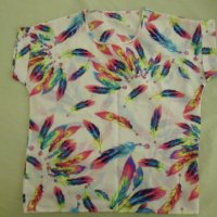 Лятна нова блуза с красиви цветни пера за 15 лева, снимка 3 - Туники - 15187936