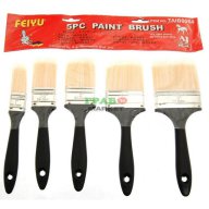 Комплект пет броя четки за боядисване с изкуствен косъм и PVC дръжка, снимка 1 - Други машини и части - 16040797