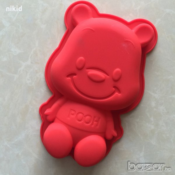 Мечо Пух средна силиконова форма молд тава за направа печене кекс торта десерт сладкиш, снимка 1