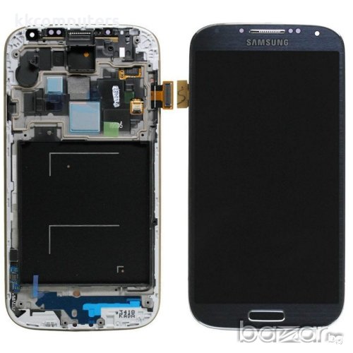 GSM Display Samsung Galaxy i9515 S4 LCD with touch and frame Blue, снимка 1