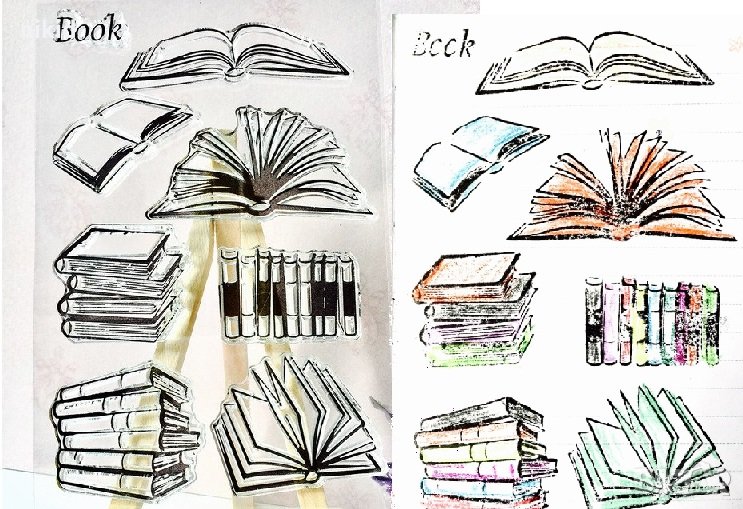 1 вид : Книга Книги силиконов гумен печат декор украса бисквитки фондан Scrapbooking, снимка 1