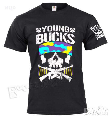 Тениска YOUNG BUCKS-NJPW WWE New JAPAN PRO WRESTLING BULLET CLUB мъжки и детски