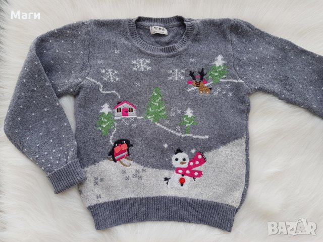  Коледен пуловер Next 6-7 години, снимка 5 - Други - 23339033