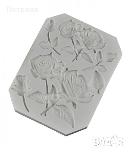 Силиконов молд – Рози на клонче, снимка 3 - Форми - 23656918