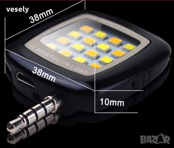 Светодиодна светкавица, снимка 3 - Селфи стикове, аксесоари - 22619524