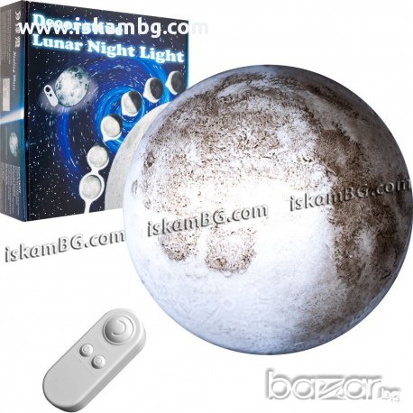 Стенна Нощна лампа Луна с дистанционно - КОД 1114
