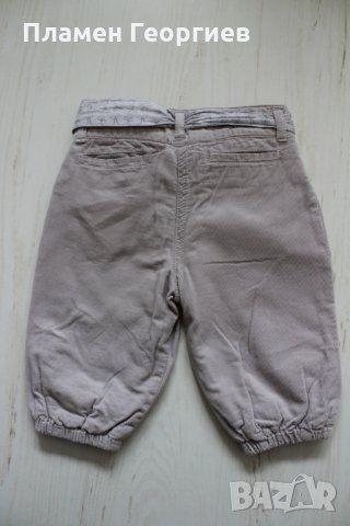 Кадифен панталон с коланче-момиче/6 м., снимка 7 - Панталони и долнища за бебе - 25209977