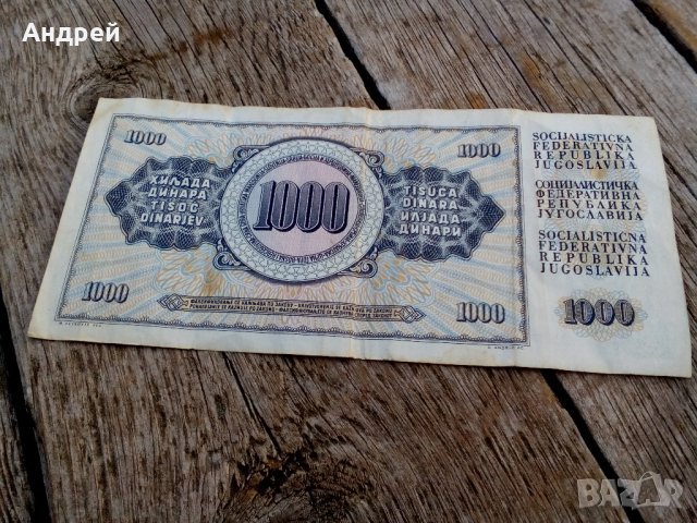 1000 Динара 1981, снимка 2 - Нумизматика и бонистика - 23669425