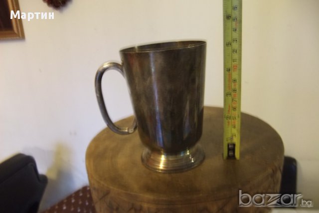 Стара масивна посребрена - Халба (00964), снимка 4 - Други стоки за дома - 13076650