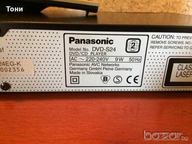 Panasonic DVD-S24  MP3,WMA,DTS,RAM., снимка 6 - Плейъри, домашно кино, прожектори - 18348393