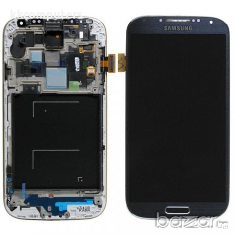 GSM Display Samsung Galaxy i9515 S4 LCD with touch and frame Blue