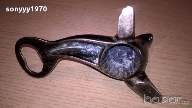 Тюлен-отварачка-масивна и стилна-14х9х8см-внос швеицария, снимка 12 - Антикварни и старинни предмети - 18146792