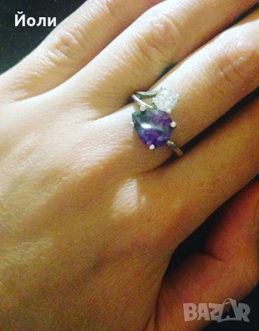 Сребърен пръстен, снимка 2 - Пръстени - 23412191