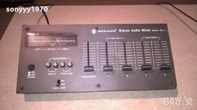 monacor stereo audio mixer sam-50 made in taiwan, снимка 4 - Ресийвъри, усилватели, смесителни пултове - 22006002