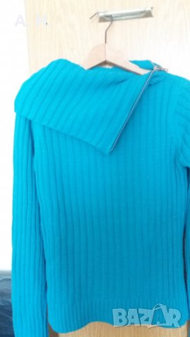 син пуловер, снимка 2 - Блузи с дълъг ръкав и пуловери - 22484072
