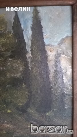  картина-кипариси, снимка 5 - Картини - 14093792