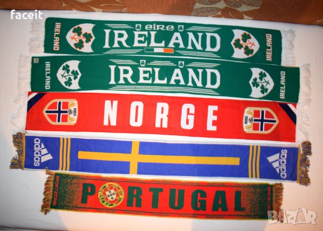 Национални отбори - Футболни шалове / Ireland / Norway / Sweden / Portugal