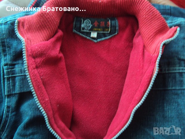 Детско марково дънково яке с подплата от полар, снимка 4 - Детски якета и елеци - 23244181