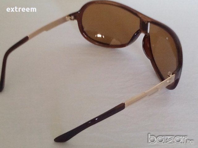 C A R R E R A - №1- реплика - Авиатор POLARIZED тъмно кафяв +UV400 & Златиста рамка, снимка 6 - Слънчеви и диоптрични очила - 14765291