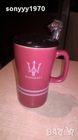❤️maserati-чаша керамика с капак-14х12х9см и лъжица-16см, снимка 7 - Колекции - 23334653