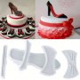 7 части за направа на ГОЛЯМА дамски обувки обувка с пандела сандал токчета форма торта украса фондан, снимка 1 - Форми - 15731433