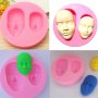 човешко лице 2 лица хора силиконов молд форма калъп украса декор торта фондан шоколад и др, снимка 1